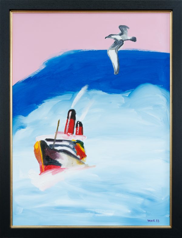 Great Shearwater over liner