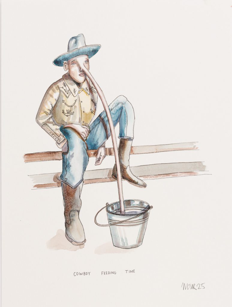Cowboy Feeding Time