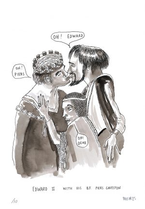 Edward II With His BF Piers Gaveston