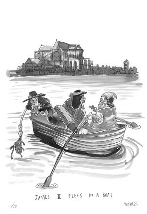James II Flees In A Boat
